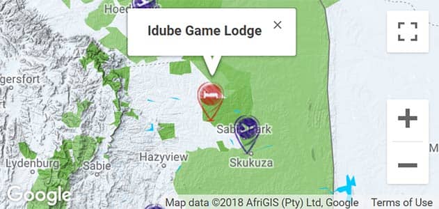 View Idube Lodge on the map in Sabi Sands