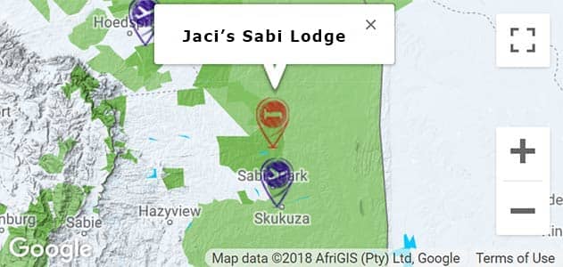 View Jaci's Sabi House on the map in Sabi Sands
