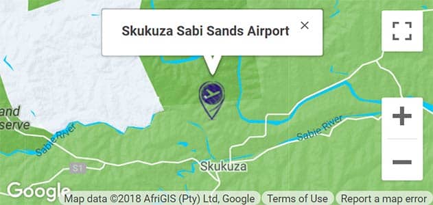 View Skukuza Airport on the map in Sabi Sands