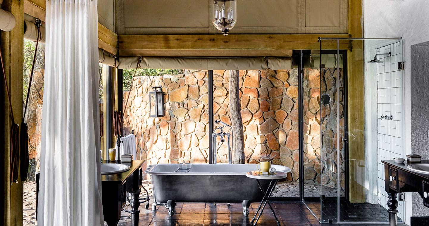 Singita Ebony Lodge bathroom in the Sabi Sands Game Reserve