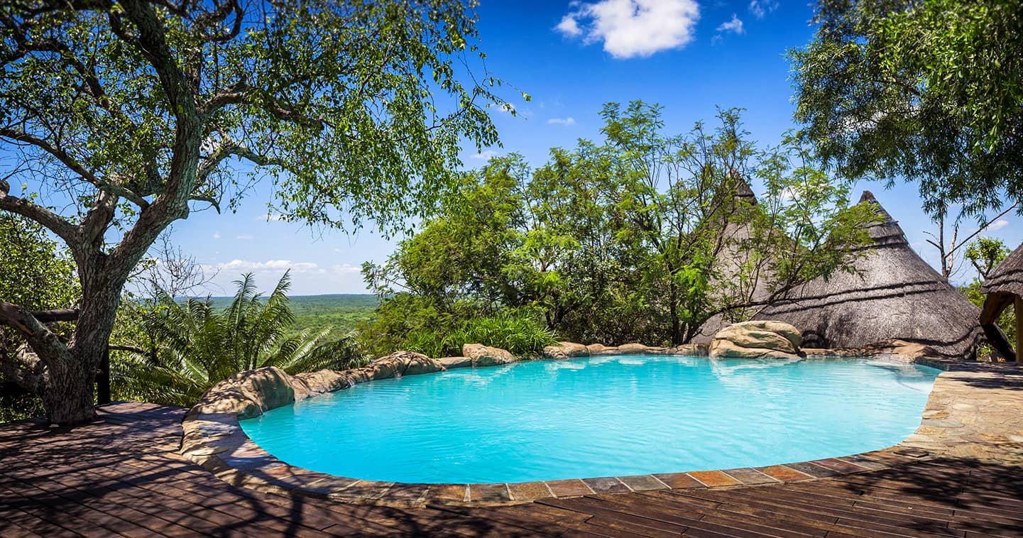 Swimming pool at Ulusaba Rock Lodge in South Africa