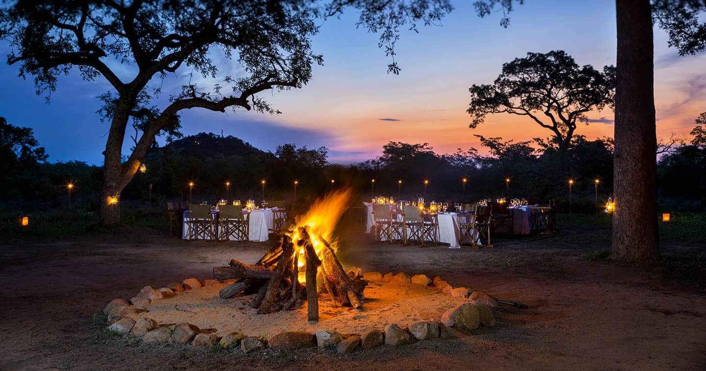 Boma dinner at Ulusaba Safari Lodge in the Sabi Sands