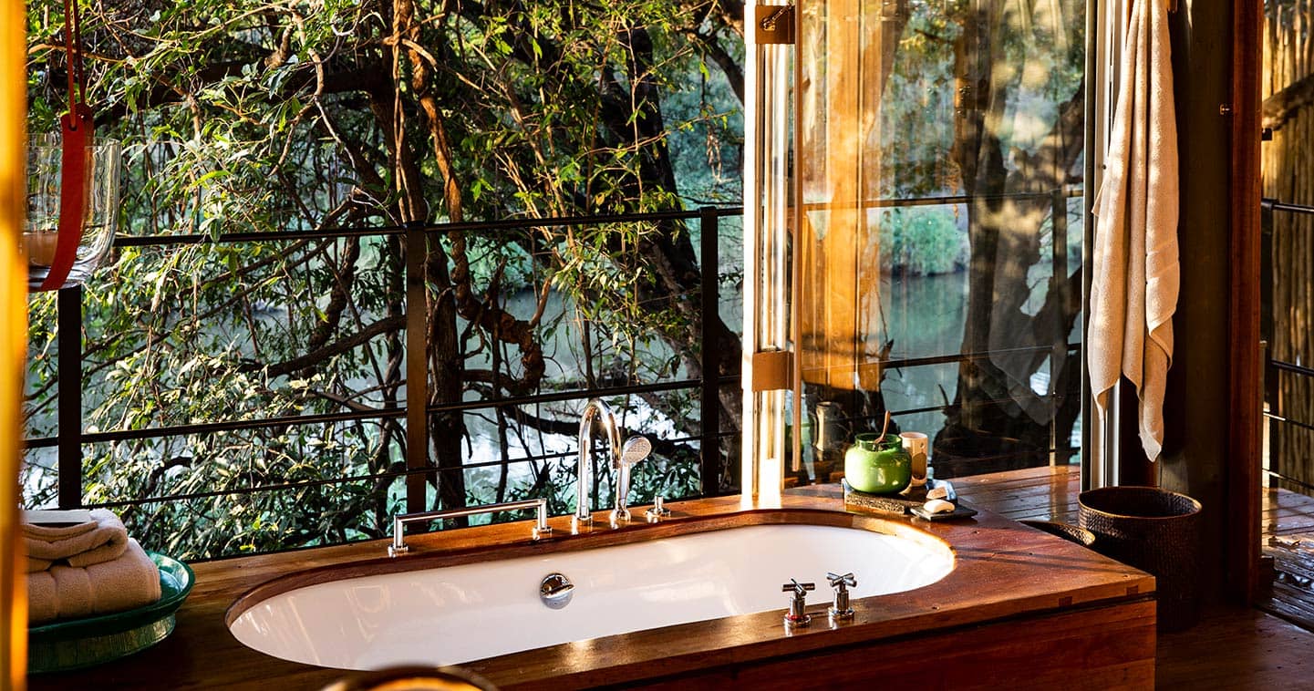 Bathroom at Singita Sweni luxury suite