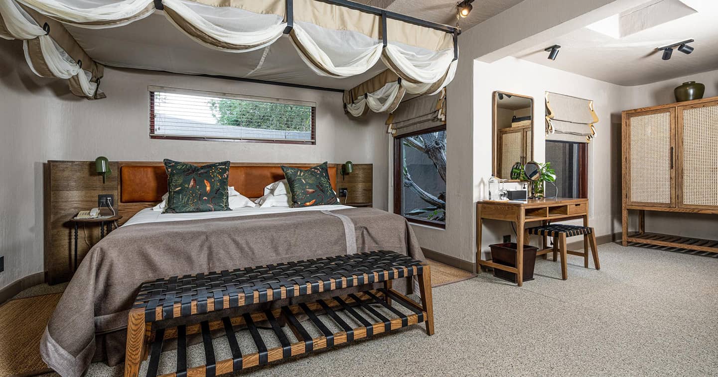 Sabi Sabi Bush Lodge bedroom in South Africa
