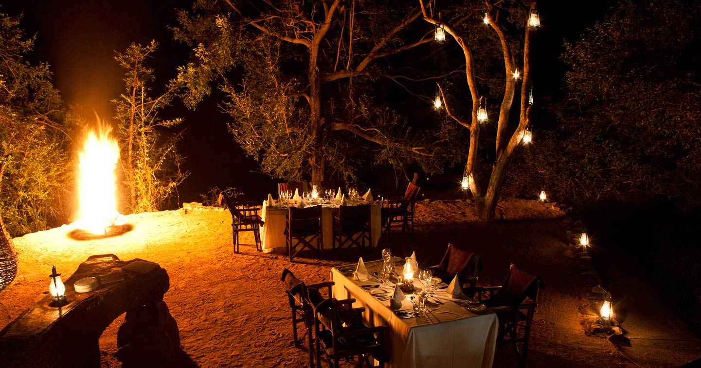 Boma dinners at Sabi Sabi Little Bush Camp