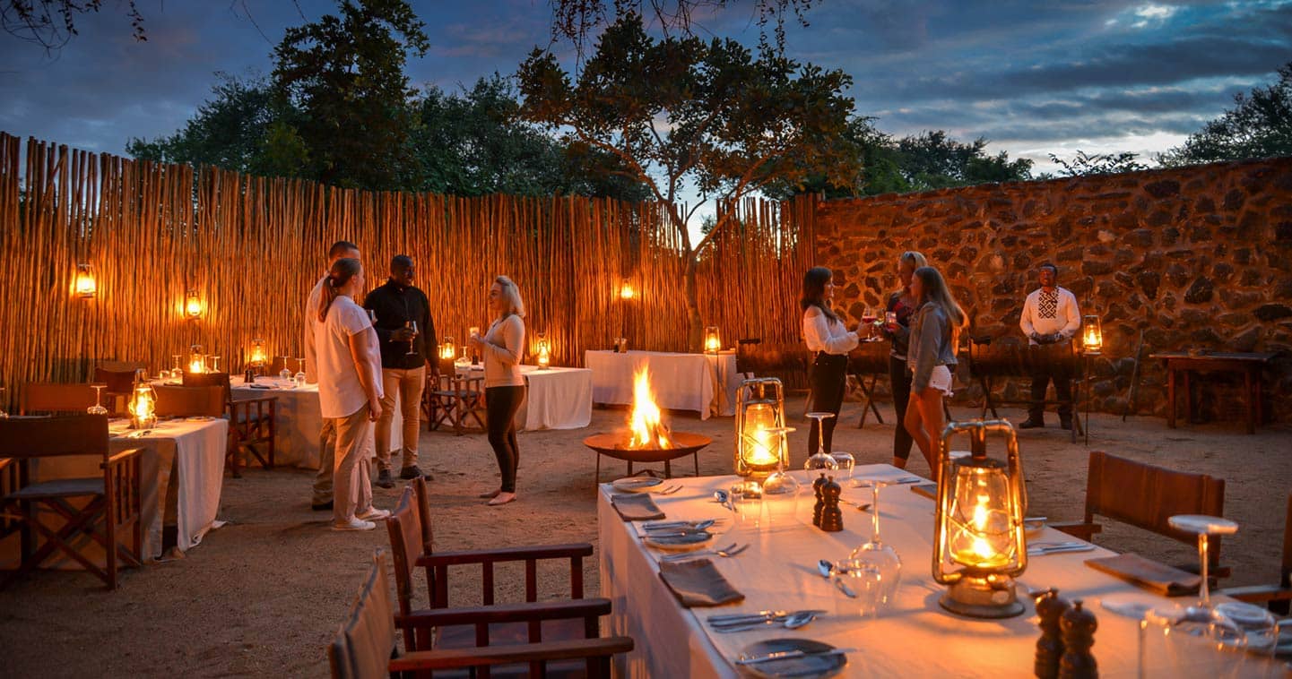 The dining experience at Narina Lodge in Kruger