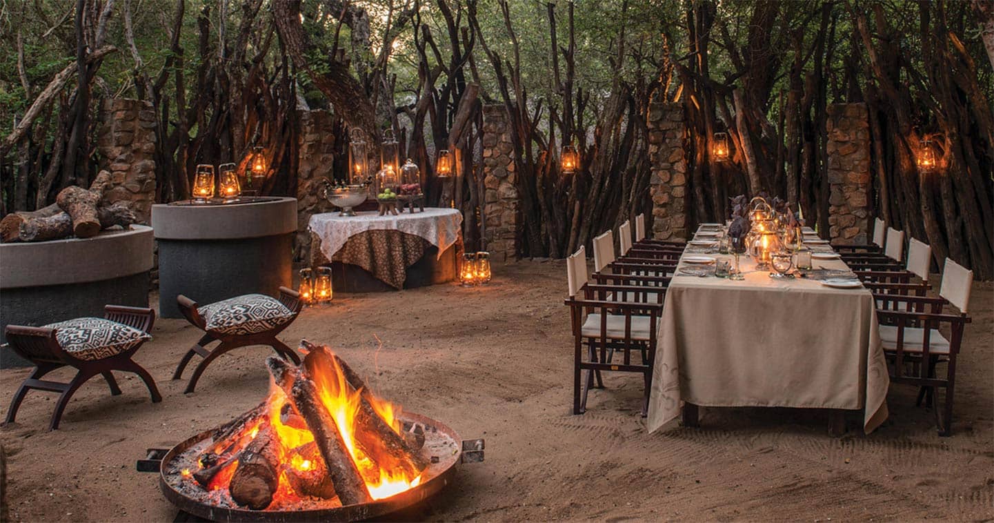 Bush dinner at Dulini Moya in Sabi Sands