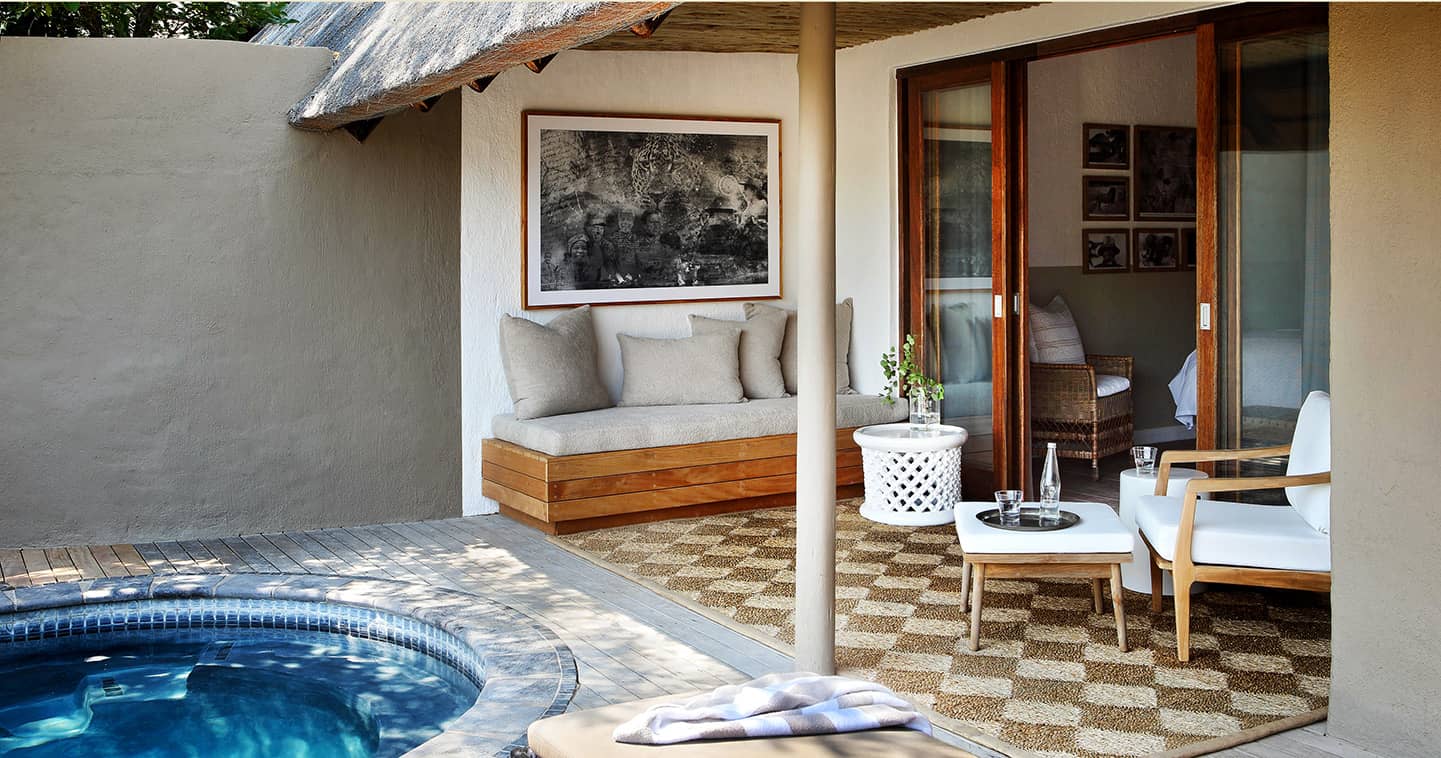 Londolozi Varty Camp plunge pool in Sabi Sand