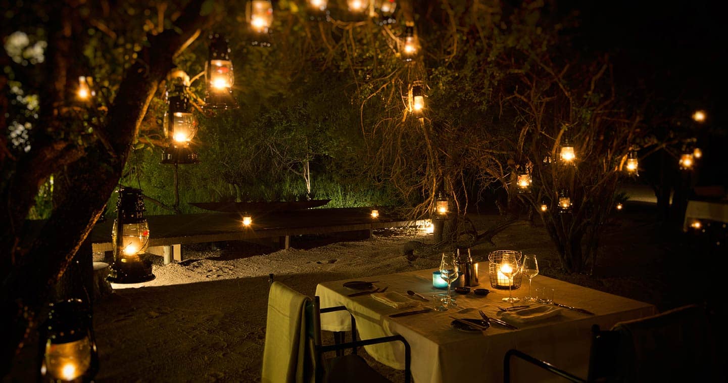 Luxury safari in Sabi Sands at Silvan - dinner