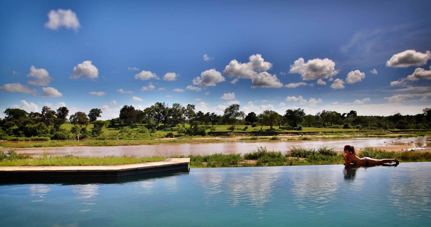 The swimming pool at MalaMala Main Camp