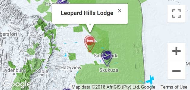 View Leopard Hills Lodge on the map in Sabi Sands