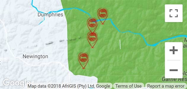 View Special offers on the map in Sabi Sands