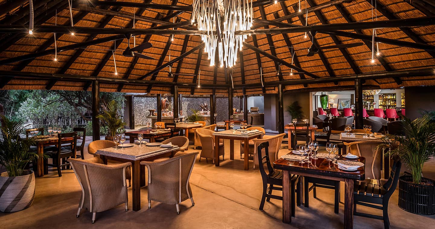 The restaurant at Sabi Sabi Bush Lodge in Sabie Game Reserve