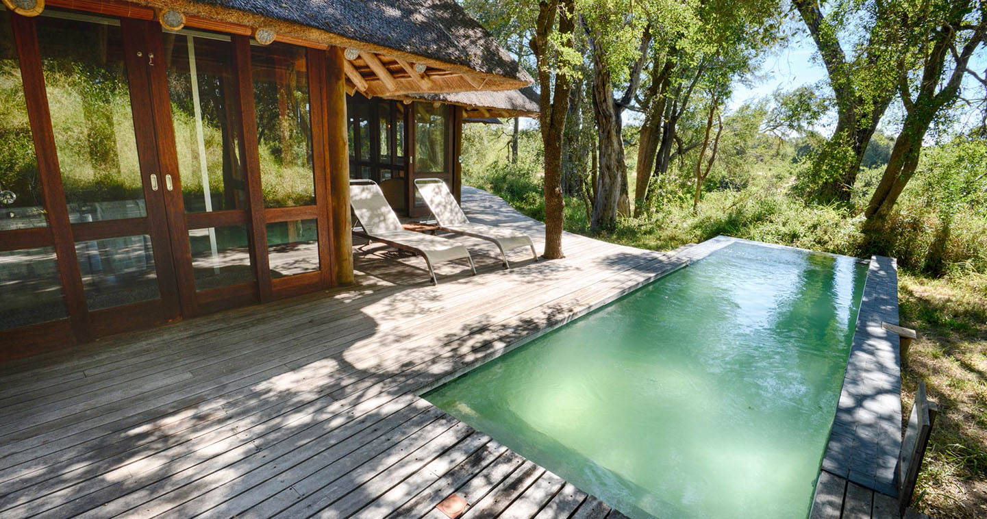 Private plunge pool at luxury lodge Dulini Leadwood