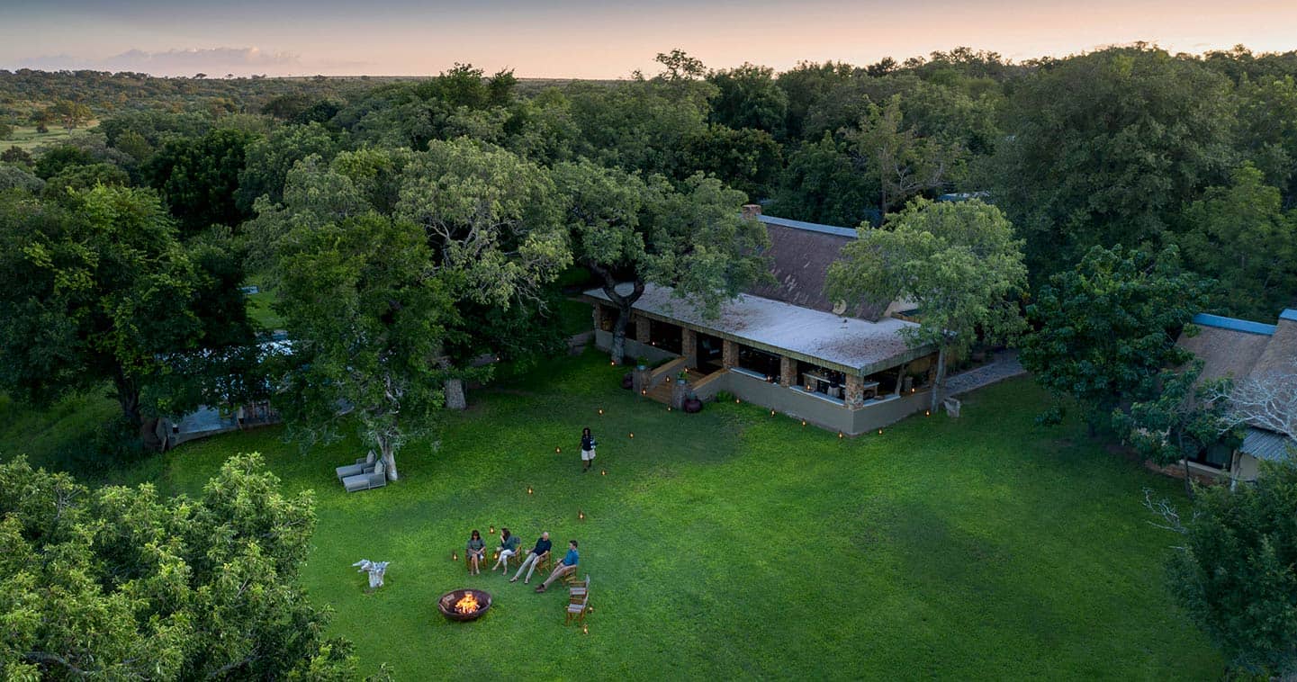 Aerial view of Singita Castleton