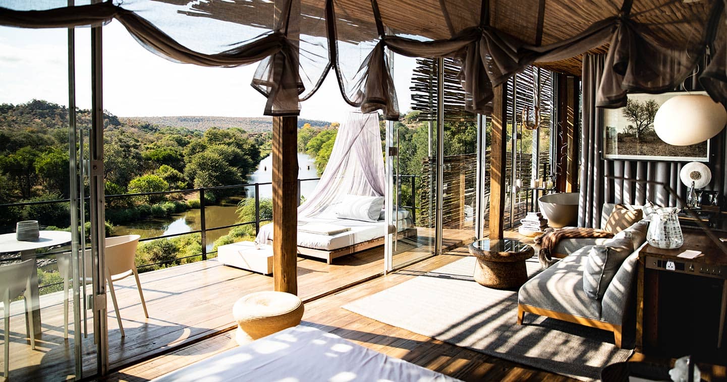 Suite interor at Singita Lebombo Lodge