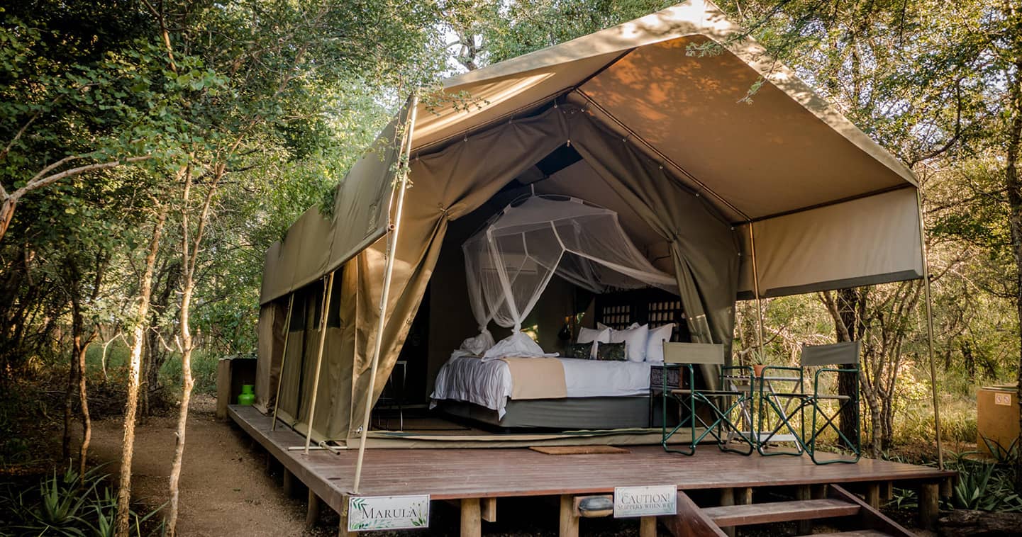 Umkumbe Bush Lodge is a tented camp in Sabi Sands