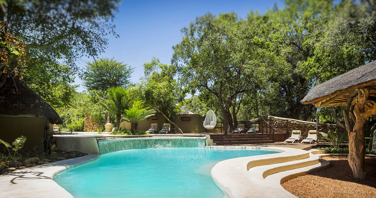 The swimming pool at Ulusaba Safari Lodge